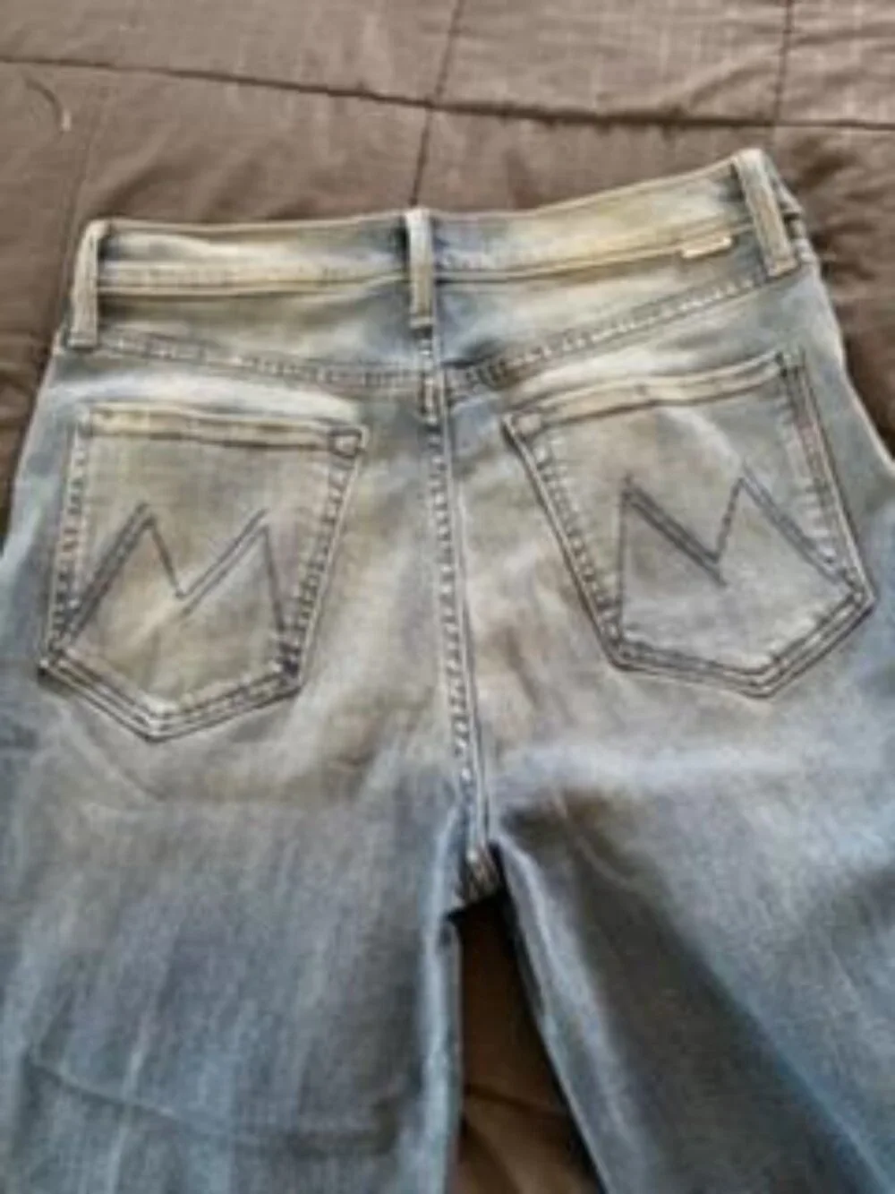 Mother wide legged frayed hem button fly jeans - Picture 3 of 12